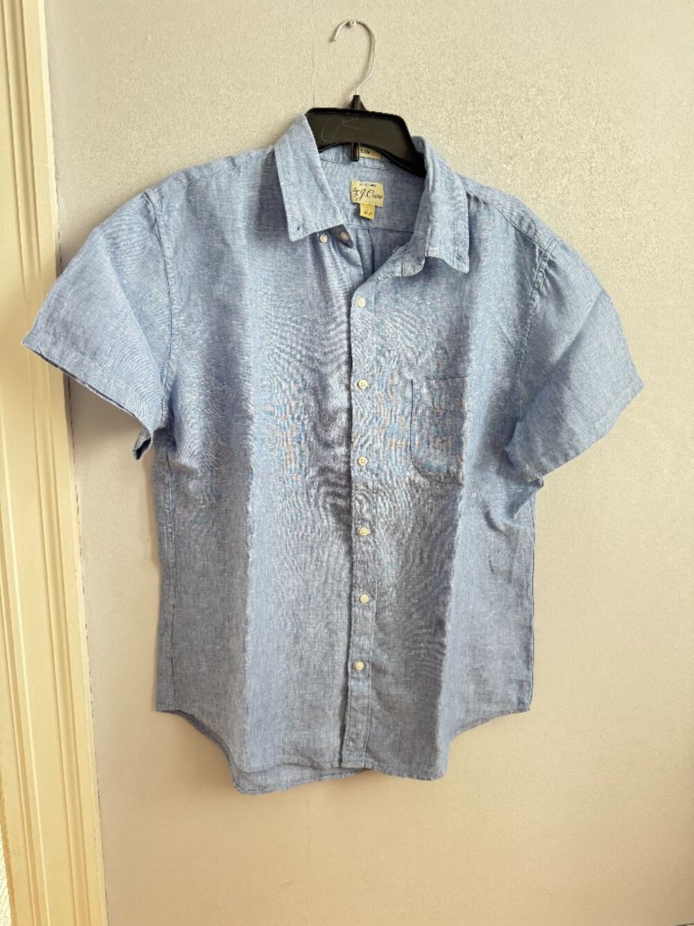 J crew linen short sleeve button down